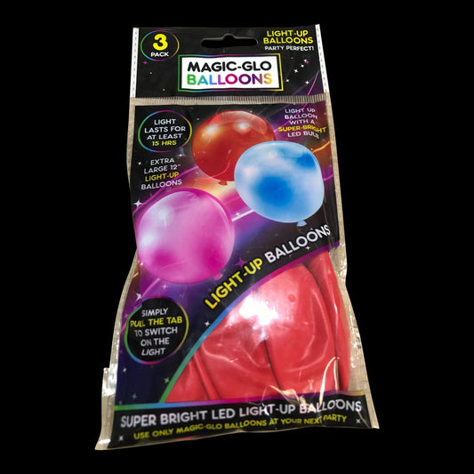Magic Glow Balloons 3 Packs  Extra 12'' Light up