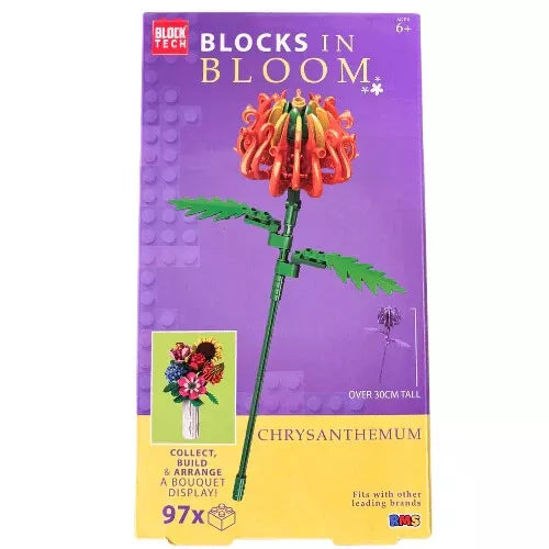 Block Tech Blocks In Bloom - Kiss Adults Toy Building Floral Kit